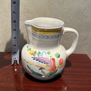 Beautiful ceramic pitcher similar to Herend - by Present Tense.